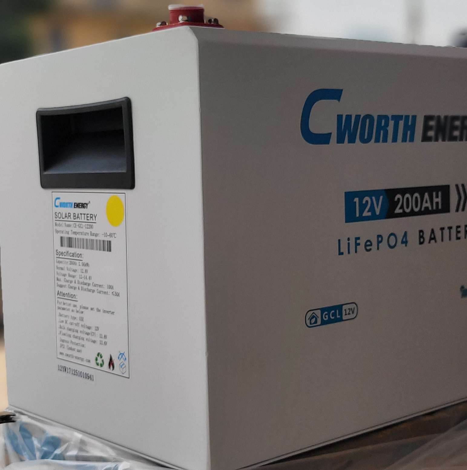 CWORTH 12V 2.56KWH LITHIUM ION BATTERY (CE-GCL-12200)