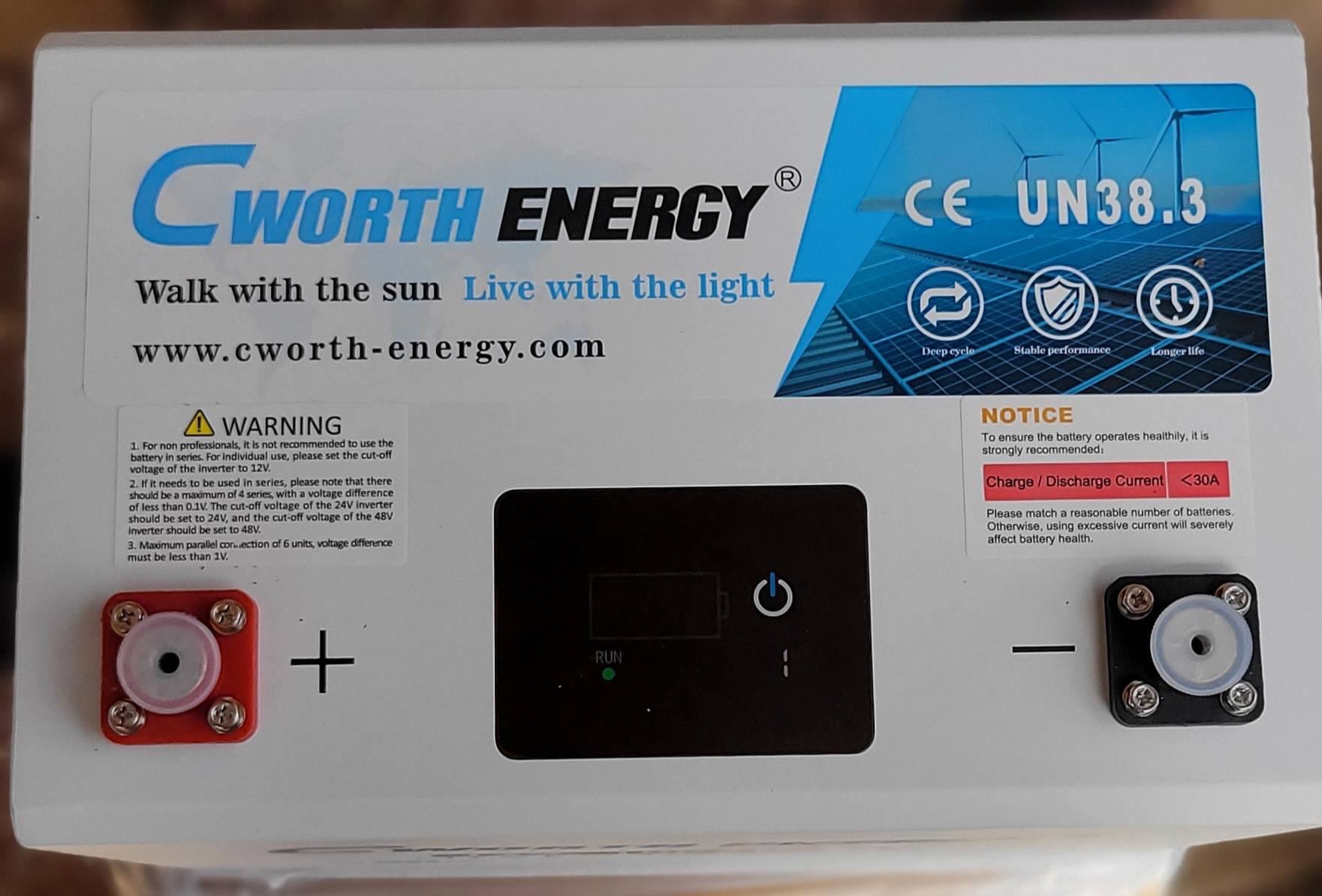 CWORTH 12V 1.28KWH LITHIUM ION BATTERY (CE-GCL-12100)